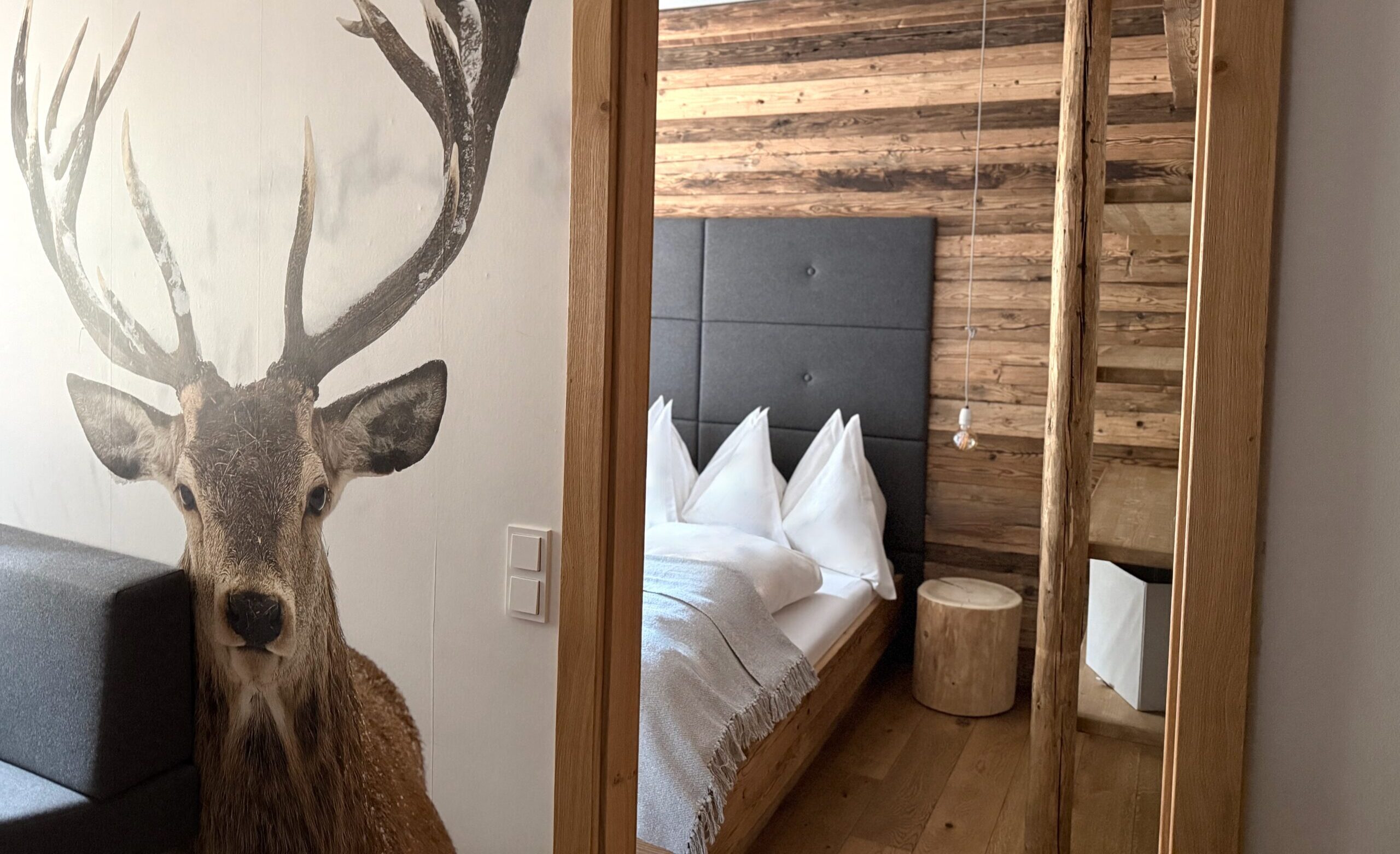 Slaapkamer in de Mandlwand Lodge Mühlbach