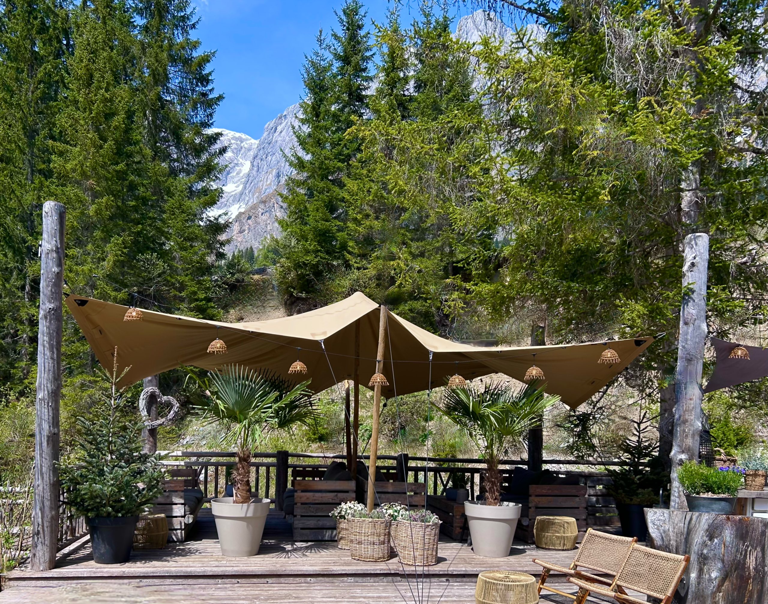 Tuin in de Mandlwand Lodge